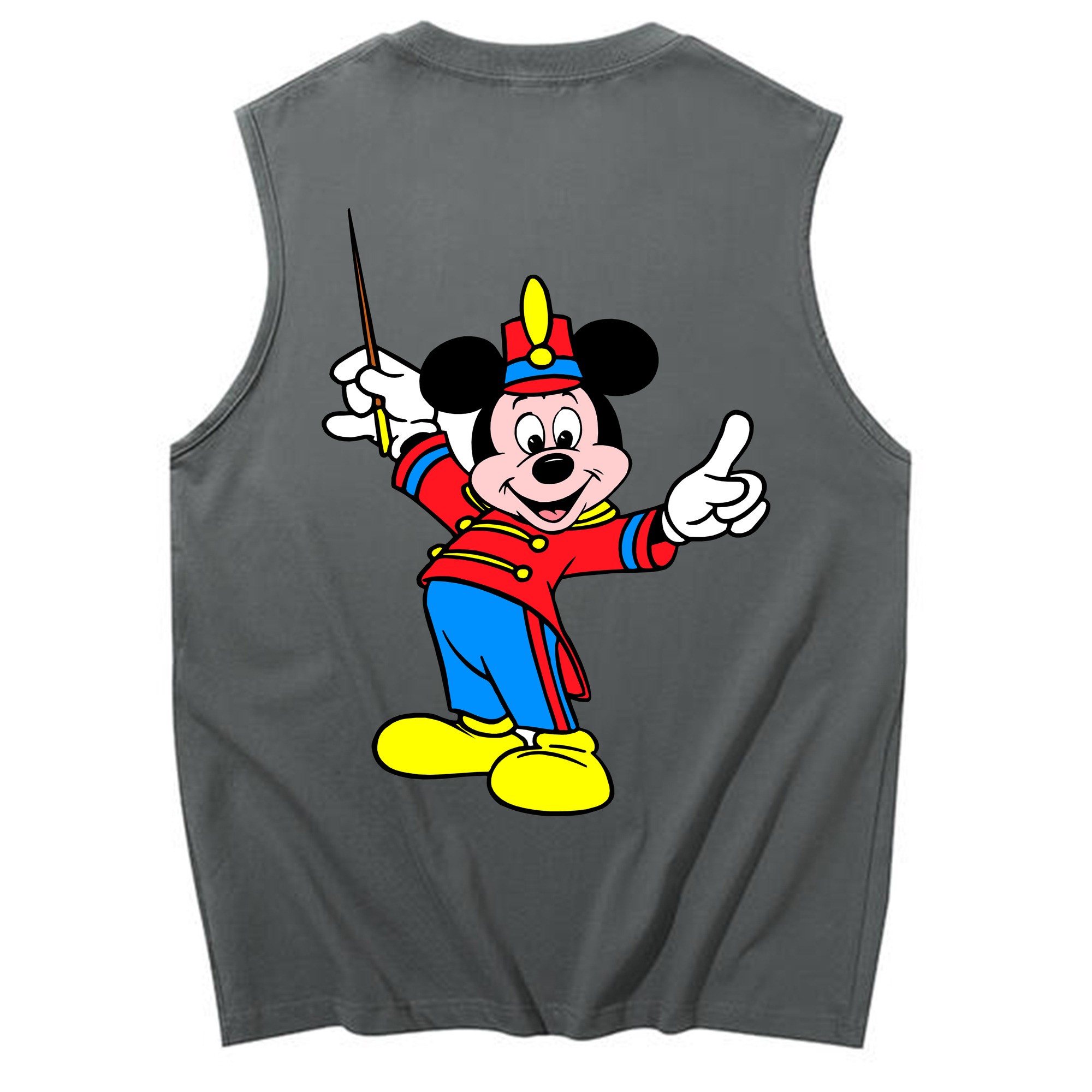 ミッキーマウス Mickey Mouse コットン100％タンクトップ（背面プリント）
